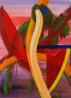 leap, 2016, acrylic on canvas, 12"x9"