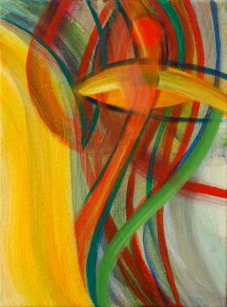 Dancer, 2015, acrylic on canvas, 12"x9"