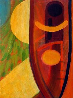 Interior, 2016, acrylic on canvas, 12"x9"