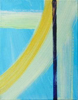 Upward, 2015, acrylic on canvas, 12"x9"