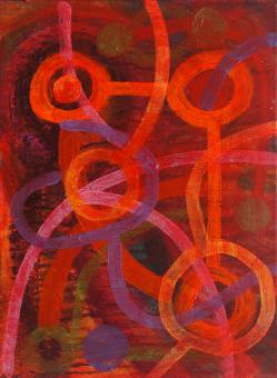 Red World, 2015, acrylic on canvas, 12"x9"