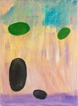 Dispersal, 2015, acrylic on canvas, 12"x9"