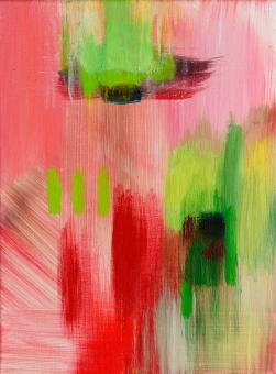 Lustration of Green, 2016, acrylic on canvas, 12"x9"