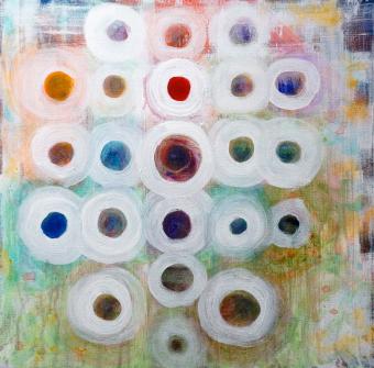 White Albums, 2016, acrylic on canvas, 24"x24"
