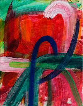 Strong Turn, 2015, acrylic on canvas, 10"x8"