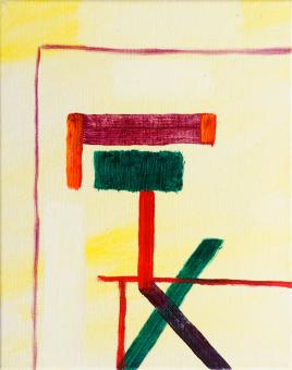 New Structure, 2015, acrylic on canvas, 10"x8"