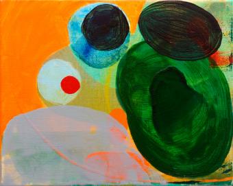 Buddiing, 2016, Acrylic on canvas, 10"x8"
