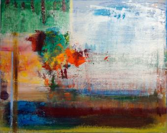 Big Sky, 2016, acrylic on canvas, 24"x36" painting by Orin Buck