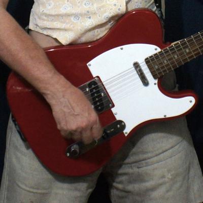 My red 1998 Squire Affinity Telecaster with rosewood fingerboard