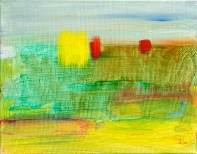 Landscape, 2015, acrylic on canvas, 8"x10"
