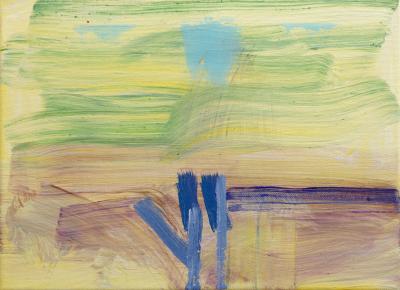 Windy, 2016, acrylic on canvas, 9"x12"