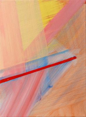 Pastel Vectors, 2016, acrylic on canvas, 12"x9"