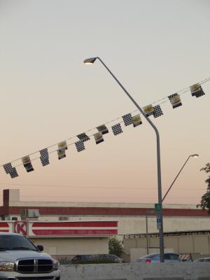 Banners at Dusk, 2007, digital photograph by Orin Buck.
